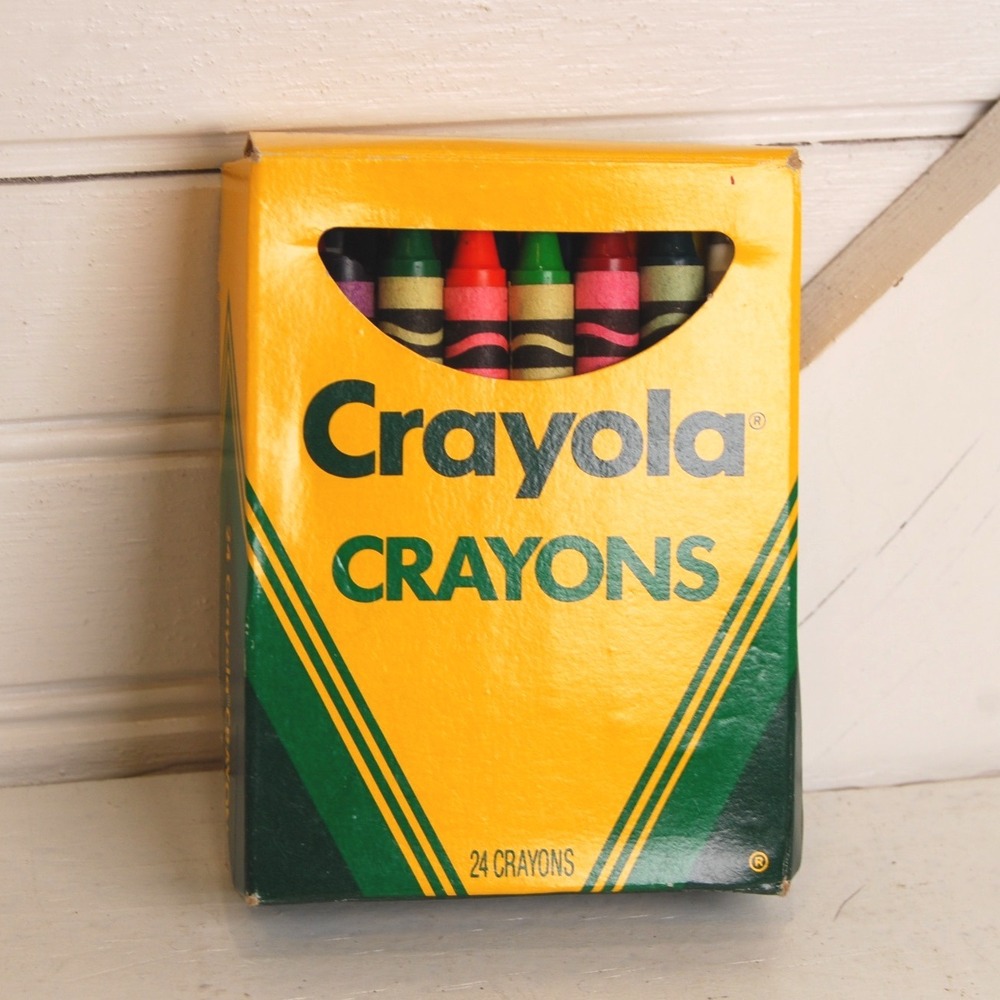 Vintage Crayola Crayons‎ 1990 Binney & Smith 24 count USED original box